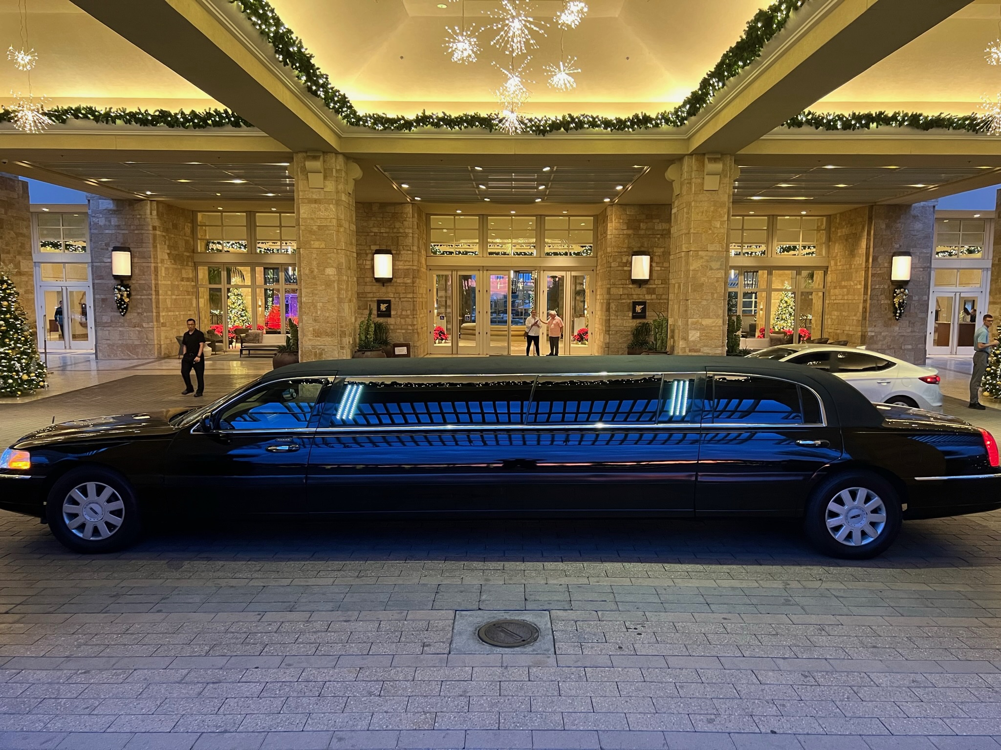 Black Lincoln stretch limo